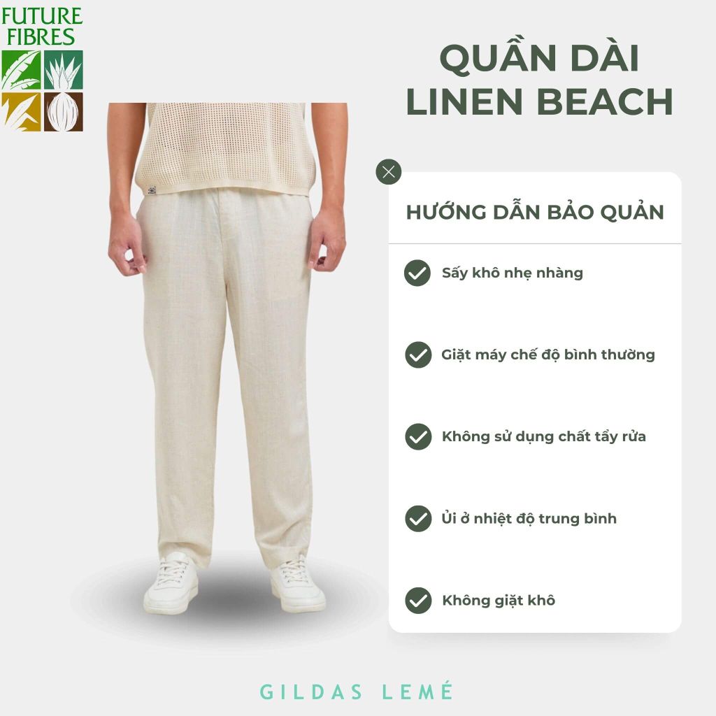 hướng dẫn bảo quản quần dài linen beach