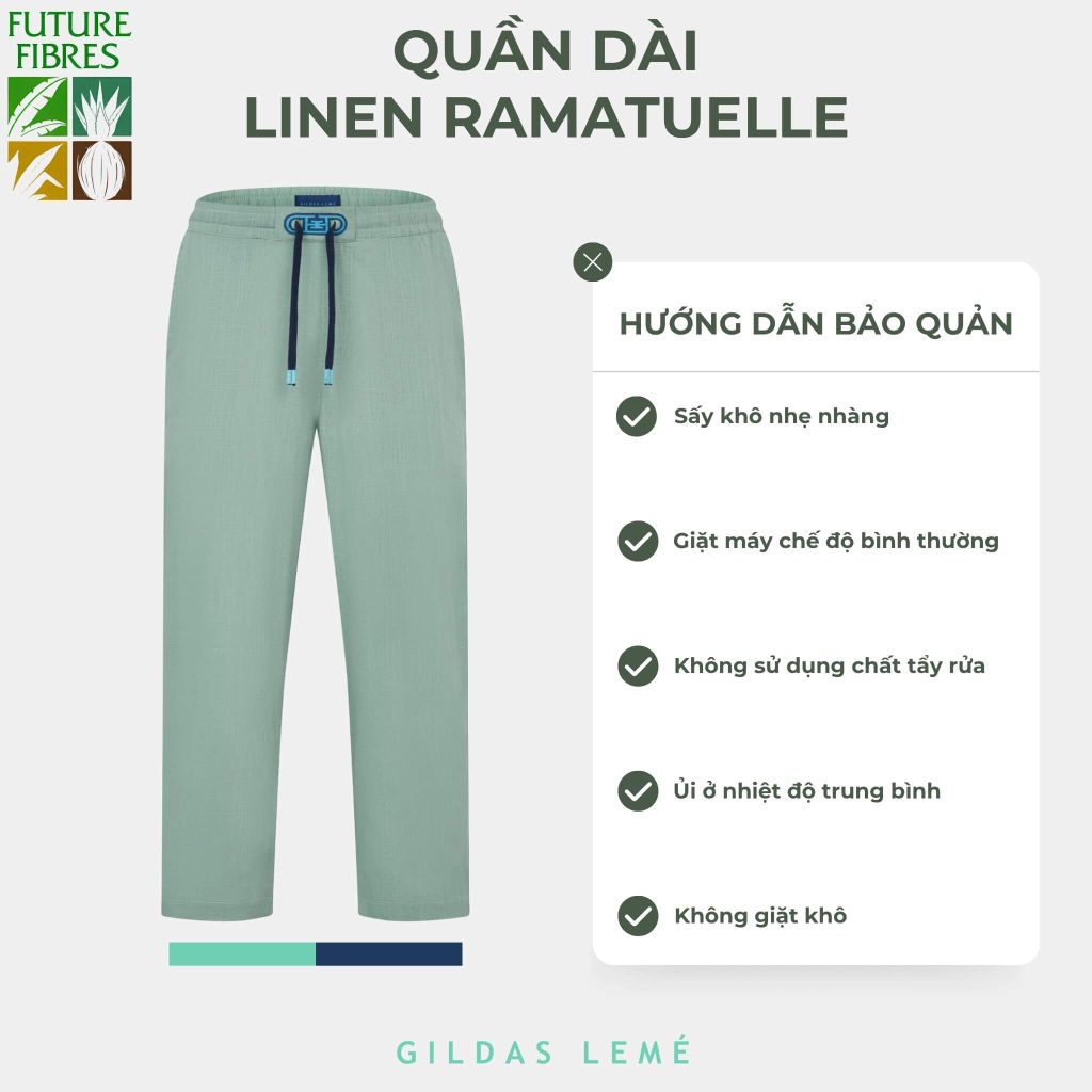 hướng dẫn bảo quản quần dài Linen Ramatuelle