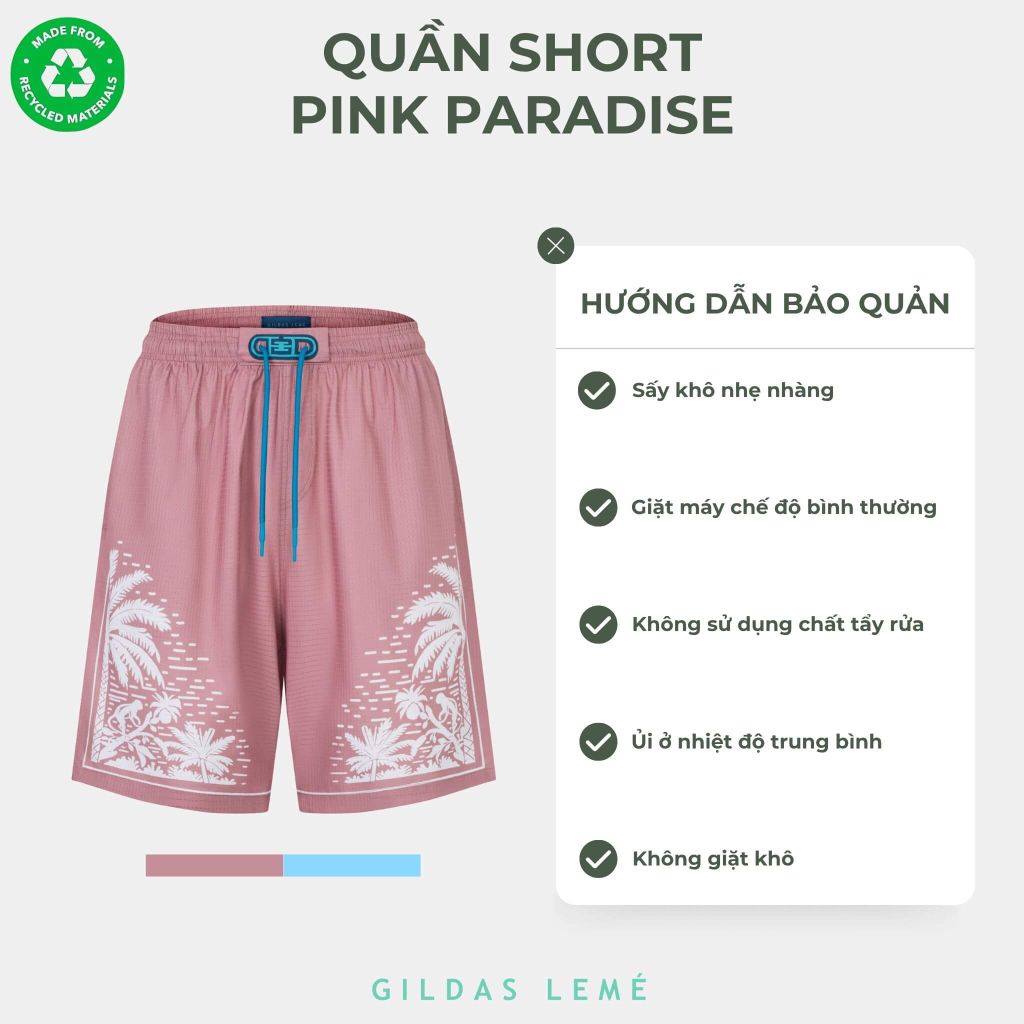 hướng dẫn bảo quản quần short Pink Paradise
