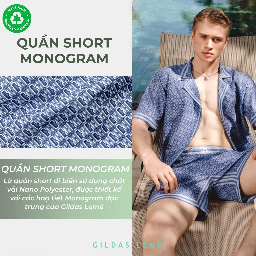Quần short đi biển Monogram