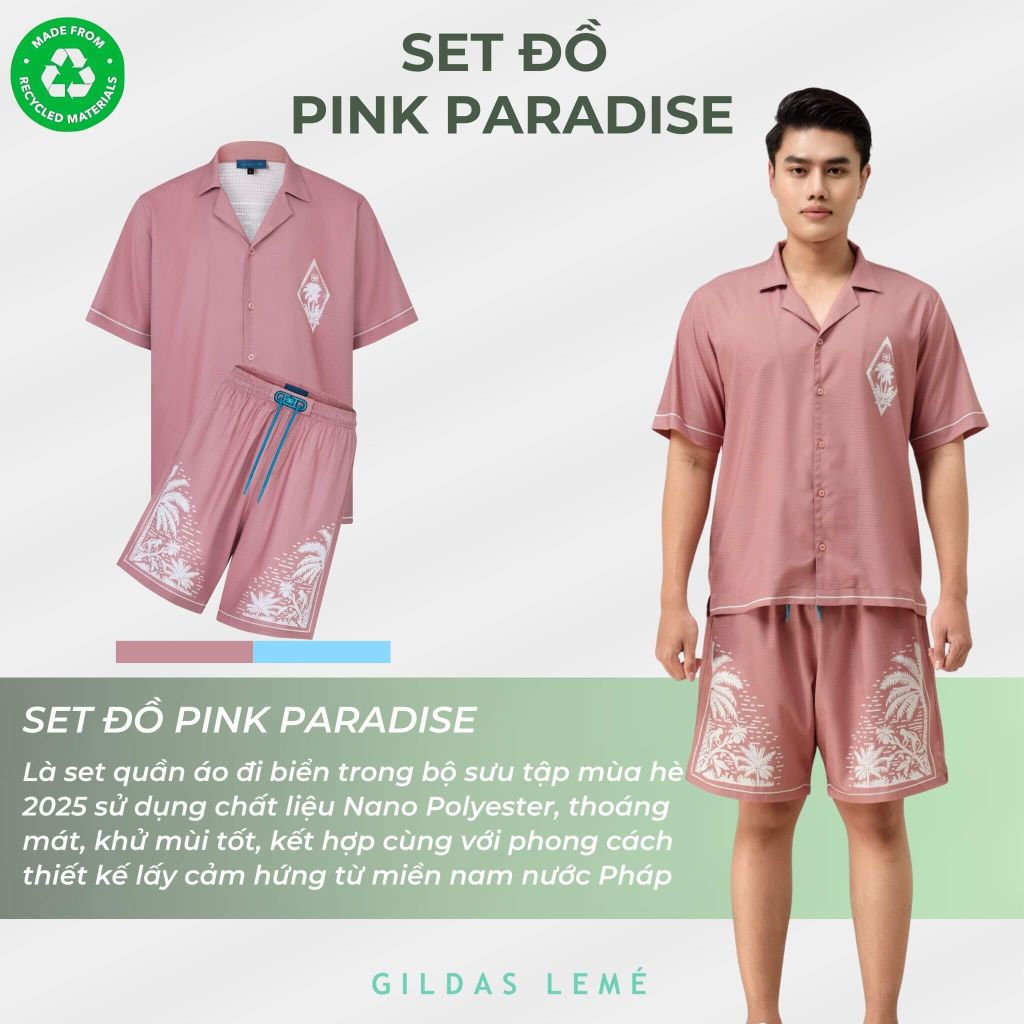 SET ĐỒ ĐI BIỂN PINK PARADISE