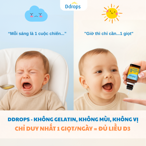 Ddrops – Chỉ duy nhất 1 giọt mỗi ngày, đủ vitamin D3 cho bé yêu