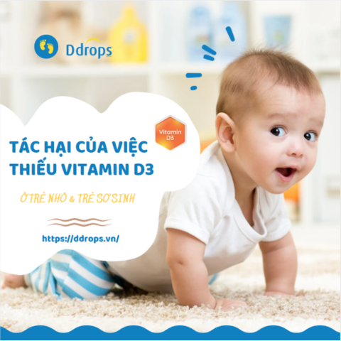 Tác hại của việc thiếu Vitamin D3 ở trẻ sơ sinh và trẻ nhỏ