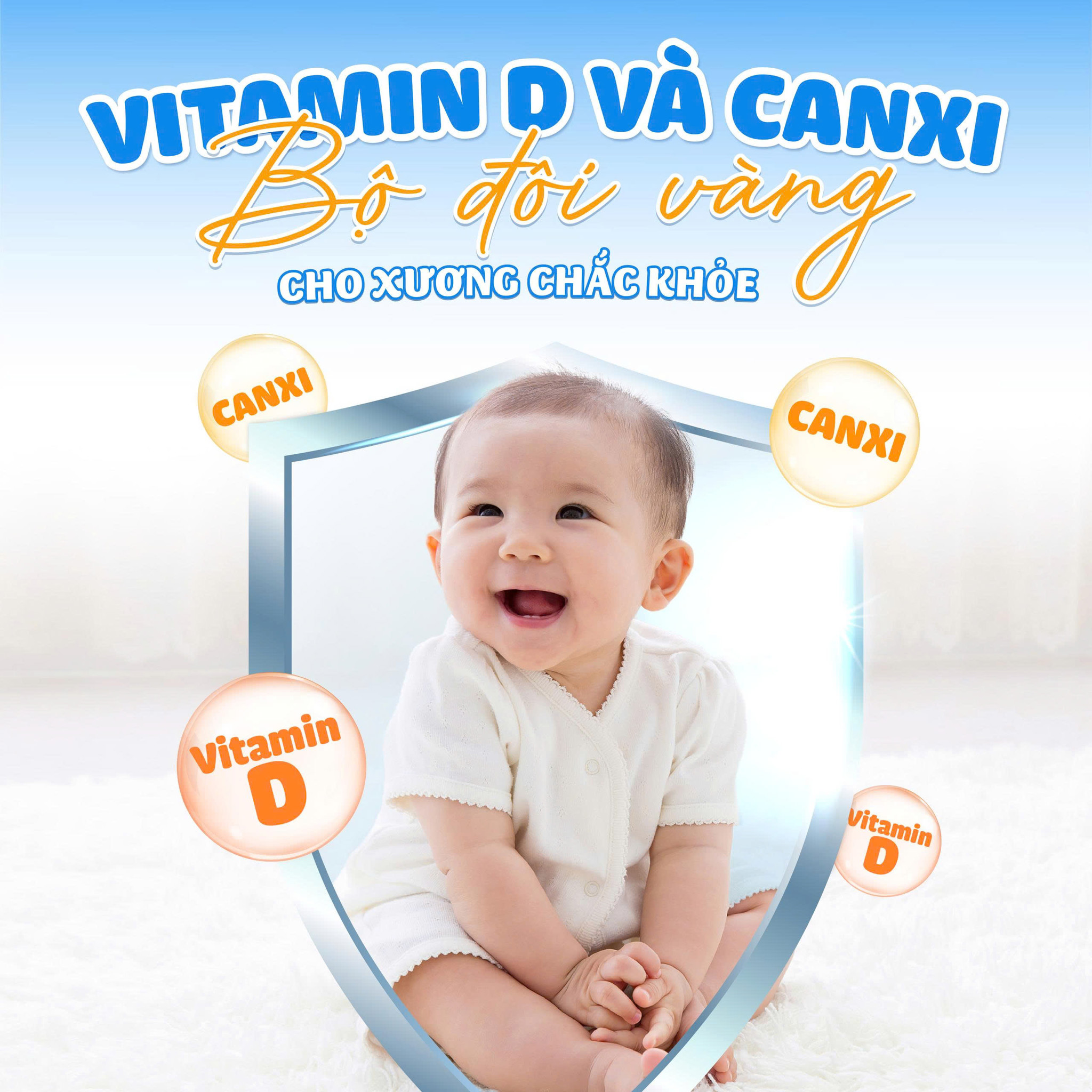Vitamin D và Canxi – Bộ đôi vàng cho xương chắc khỏe từ những năm tháng đầu đời