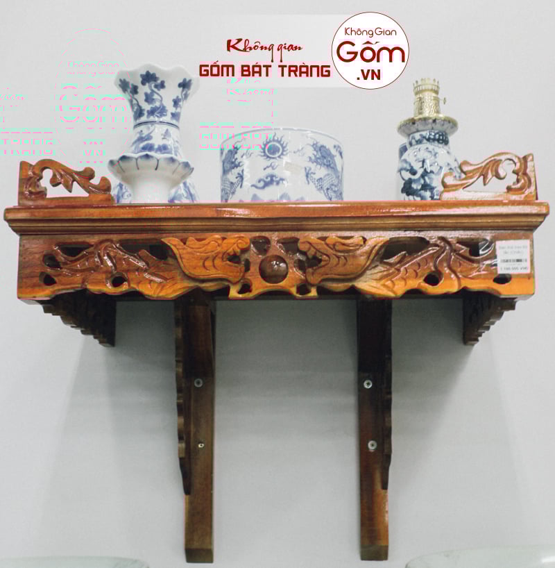 Tổng hợp những mẫu bàn thờ treo tường gỗ mít tại Hà Nội