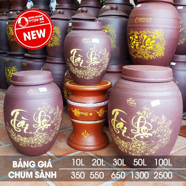Bình ngâm rượu, chum sành đẹp bán ở đâu ? giá bao nhiêu tại tphcm, Hà Nội, Đà Nẵng, Cần Thơ