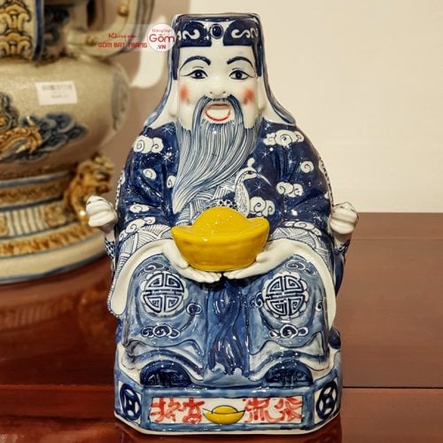 Nét đẹp ấn tượng của những mẫu tượng Thần Tài men xanh Bát Tràng