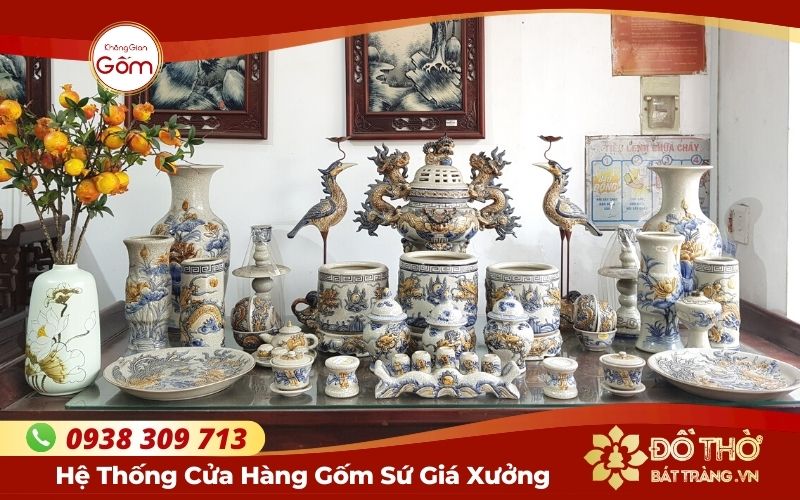 Địa chỉ bán bộ đồ thờ gia tiên Bát Tràng HCM – Đồ thờ gốm sứ cao cấp