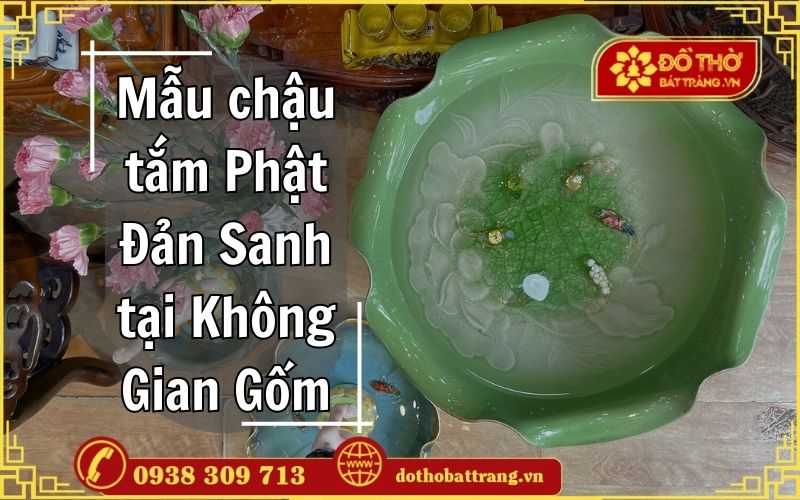 Mẫu chậu tắm Phật Đản Sanh tại Không Gian Gốm