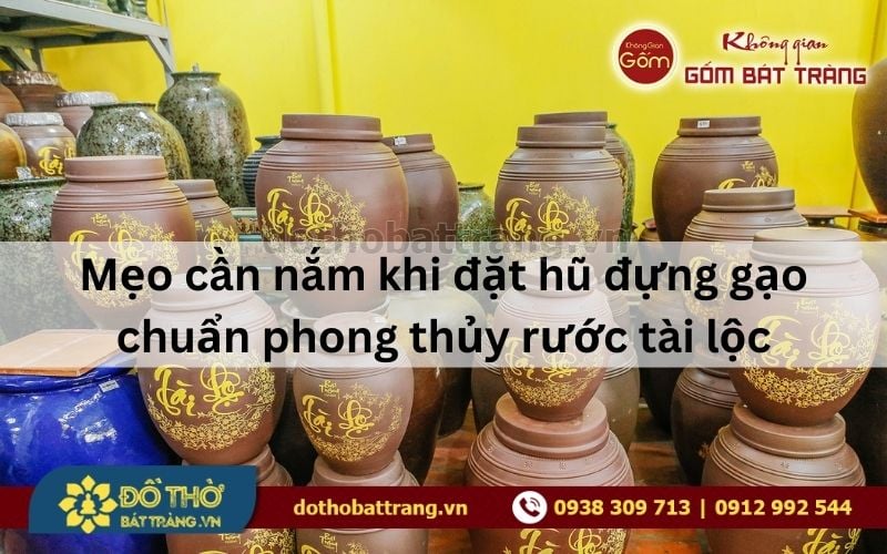 Mẹo cần nắm khi đặt hũ đựng gạo chuẩn phong thủy rước tài lộc