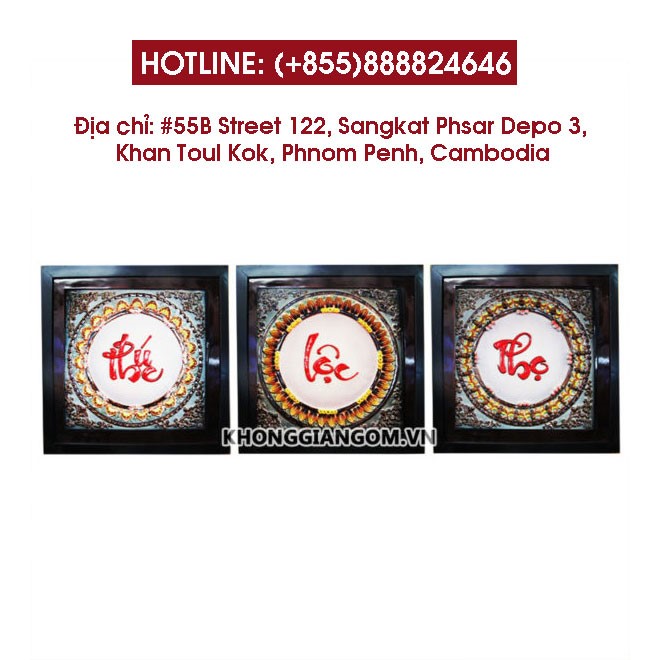 Tranh chữ phúc lộc thọ treo tường mua ở đâu ? giá bán bao nhiêu tiền ?