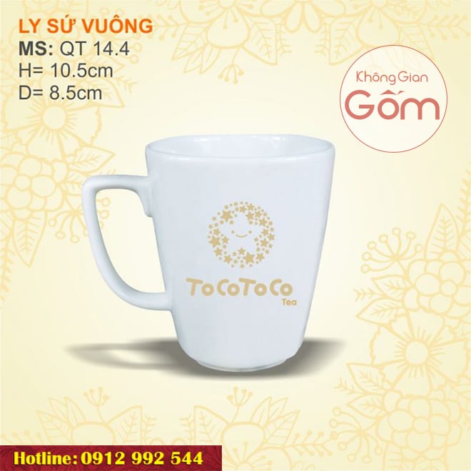 Đặt hàng ly sứ in logo làm quà tặng 20/10 cho khách hàng