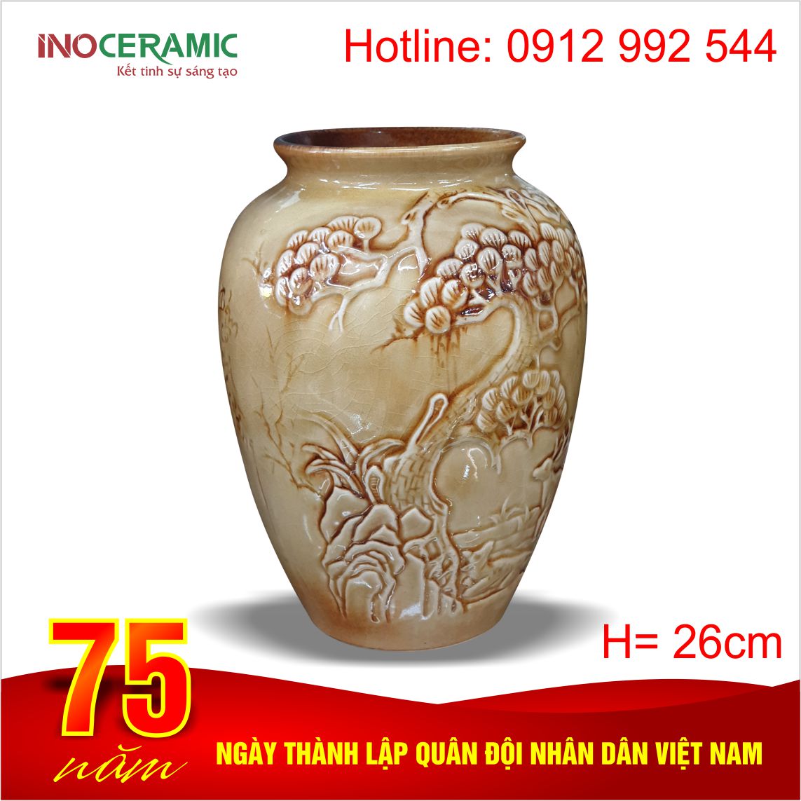 Đặt hàng lọ hoa gốm sứ in logo làm quà tặng đại hội đại biểu ở đâu ?