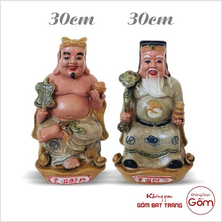 Chọn mua tượng Thần Tài Thổ Địa men rạn Bát Tràng đẹp và tốt nhất tại Không Gian Gốm