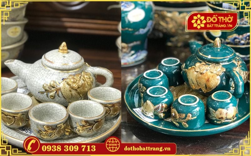 Ý nghĩa của bộ ấm chén thờ cúng không thể thiếu trên bàn thờ gia tiên