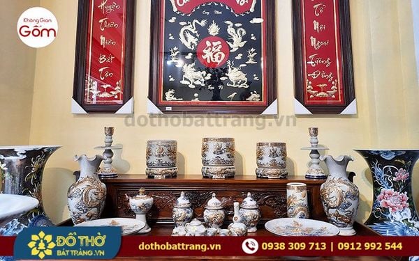 Bộ đồ thờ Bát Tràng giá bao nhiêu chuẩn nhất hiện nay
