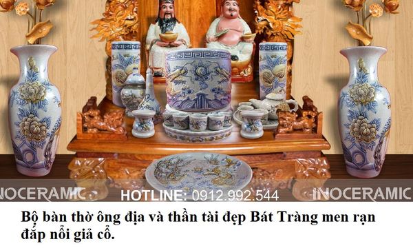 Chọn mua tượng Thần Tài Thổ Địa men rạn Bát Tràng đẹp và tốt nhất tại Không Gian Gốm