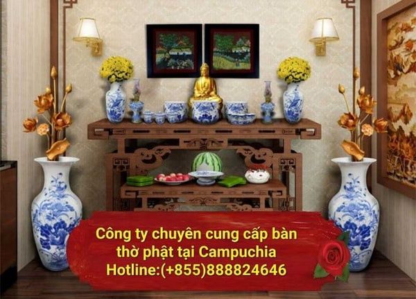 Bàn thờ phật mua ở đâu ? giá bán bao nhiêu tiền tại Campuchia