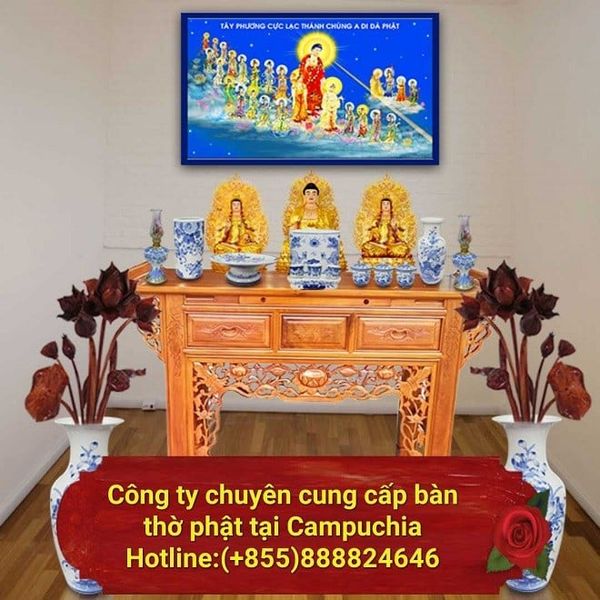 Bàn thờ phật mua ở đâu ? giá bán bao nhiêu tiền tại Campuchia