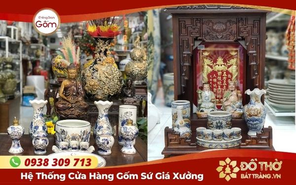 Bảng giá bộ đồ thờ gốm sứ Bát Tràng cao cấp, chính gốc tại TPHCM