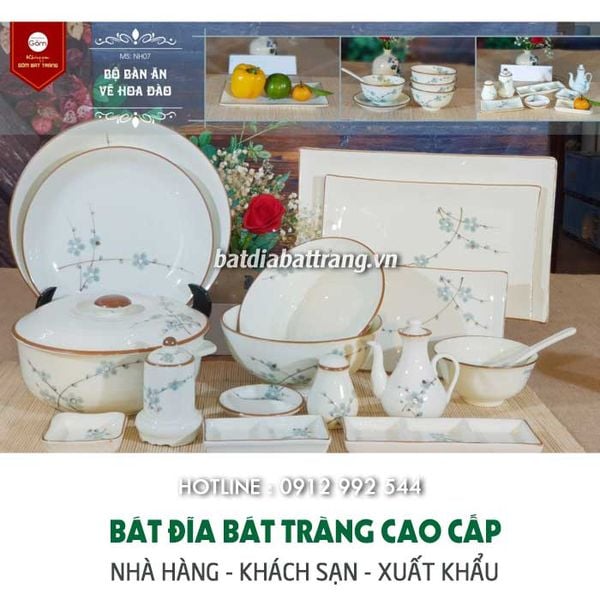 Mua đĩa sứ trắng đẹp, bát đĩa sứ trắng kiểu, chén dĩa in hoa