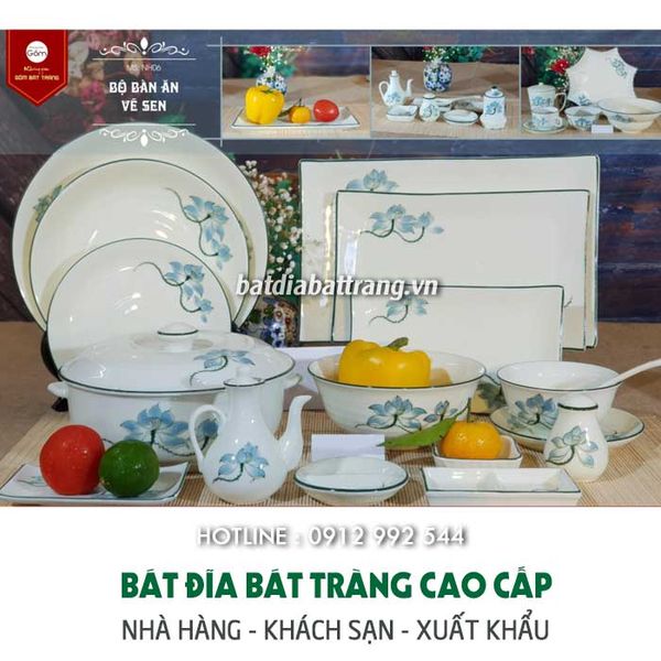 Mua đĩa sứ trắng đẹp, bát đĩa sứ trắng kiểu, chén dĩa in hoa
