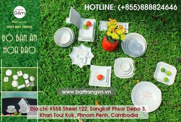 Xưởng sản xuất bát đĩa sứ trắng cho nhà hàng giá rẻ tại campuchia