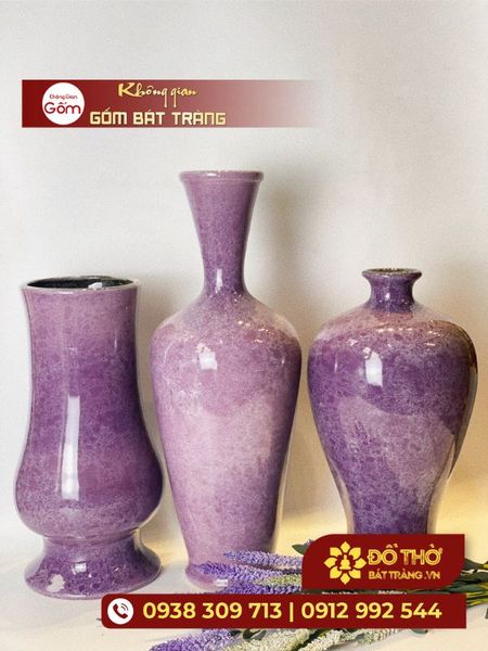 Mẫu cắm hoa bình gốm sứ dáng cao ưa chuộng mùa Tết