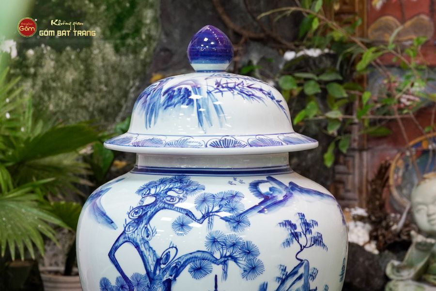 Chóe Men Lam Họa Tiết Chùa Sơn Thủy