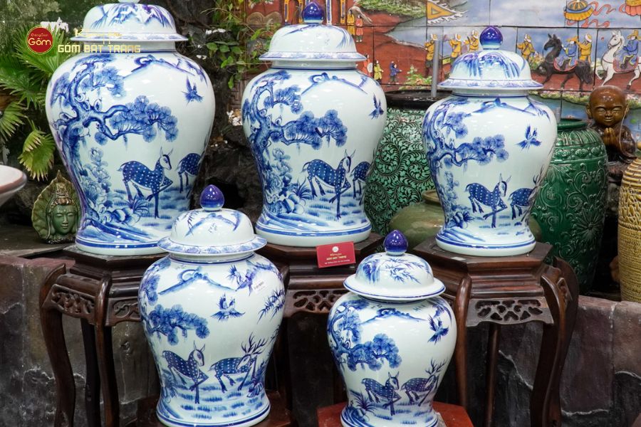 Chóe Men Lam Họa Tiết Tùng Lộc