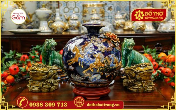 Bình hút lộc gốm sứ Bát Tràng – Tinh hoa văn hóa Việt