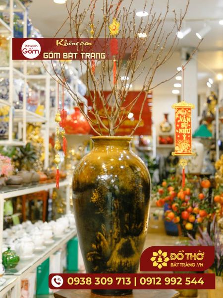Tổng hợp các mẫu lọ hoa gốm sứ chưng Tết cao cấp, sang trọng