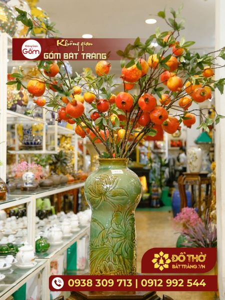 Tổng hợp các mẫu lọ hoa gốm sứ chưng Tết cao cấp, sang trọng