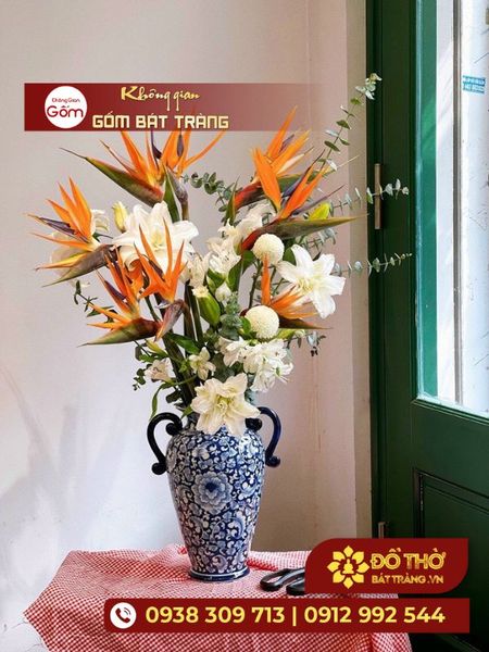 Mua bình hoa gốm sứ cao cấp chuẩn Bát Tràng ở đâu?