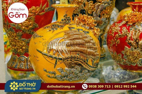 Quà tặng Tết – Bình hút tài lộc cao cấp vẽ vàng