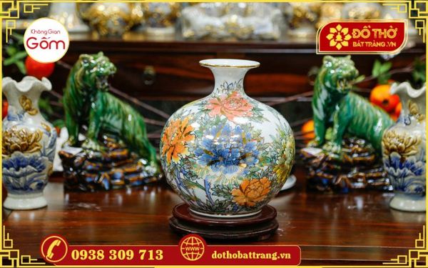 Bình hút lộc gốm sứ Bát Tràng – Tinh hoa văn hóa Việt