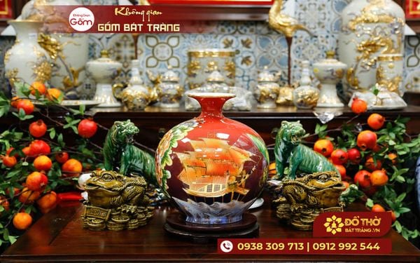 Bình hút tài lộc giá rẻ gốm sứ Bát Tràng tốt nhất hiện nay