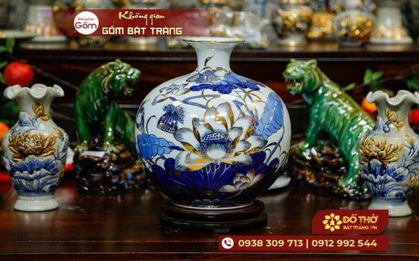 Bình hút tài lộc giá rẻ gốm sứ Bát Tràng tốt nhất hiện nay