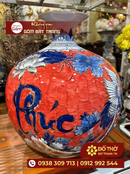 Quà tặng Tết – Bình hút tài lộc cao cấp vẽ vàng