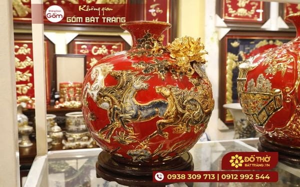 Bình hút tài lộc giá rẻ gốm sứ Bát Tràng tốt nhất hiện nay