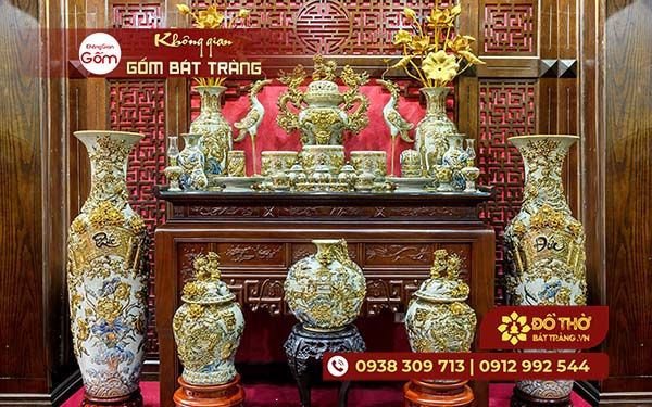 Ưu điểm bộ đồ thờ gốm sứ Bát Tràng cao cấp bạn nên mua