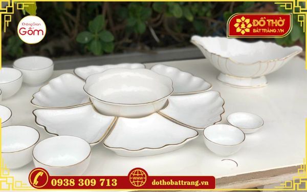 Mua bộ chén thờ Bát Tràng cho ngày Tết Hàn thực mùng 3 tháng 3