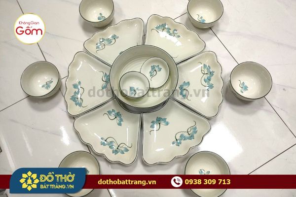 Mua bộ bát đĩa thắp hương Bát Tràng cao cấp tại TP. HCM