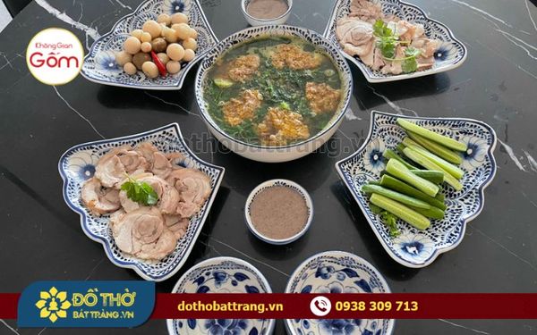 Mua bộ bát đĩa thắp hương Bát Tràng cao cấp tại TP. HCM