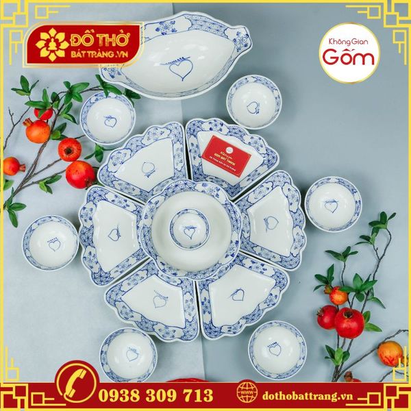 Mua bộ chén thờ Bát Tràng cho ngày Tết Hàn thực mùng 3 tháng 3