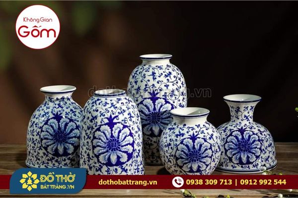 Tổng hợp các mẫu lọ hoa gốm sứ chưng Tết cao cấp, sang trọng