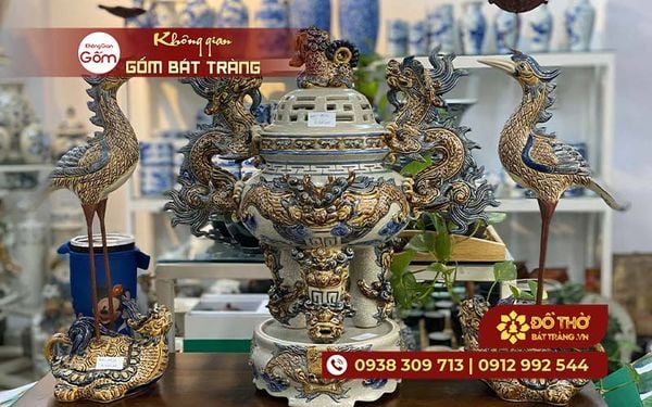 Ý nghĩa của Bộ đỉnh hạc trên bàn thờ bạn nên biết