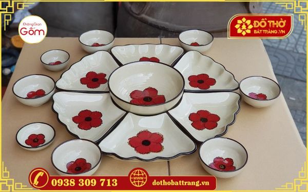Bộ đồ ăn Hoa Mặt Trời – Tạo nên không gian thờ cúng độc đáo