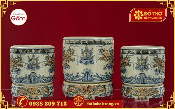 Bộ đồ thờ gia tiên gốm Bát Tràng bao gồm những gì