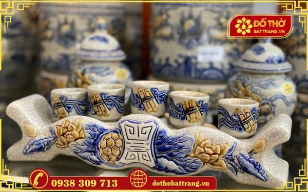 Mua bộ kỷ chén thờ Bát Tràng cao cấp ở TP. HCM
